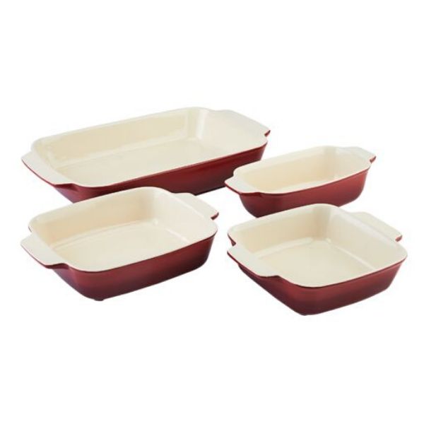 4 Piece Ceramic Bakeware Set