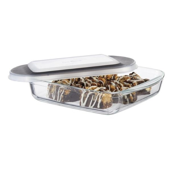 1.7 Qt Glass Square Baking Dish With Lid