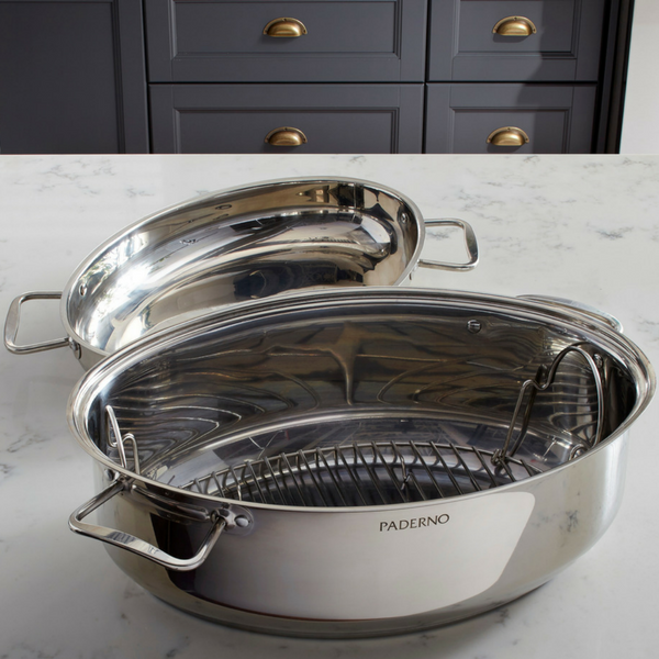 Stainless Steel Multi-Roaster with Removable Rack